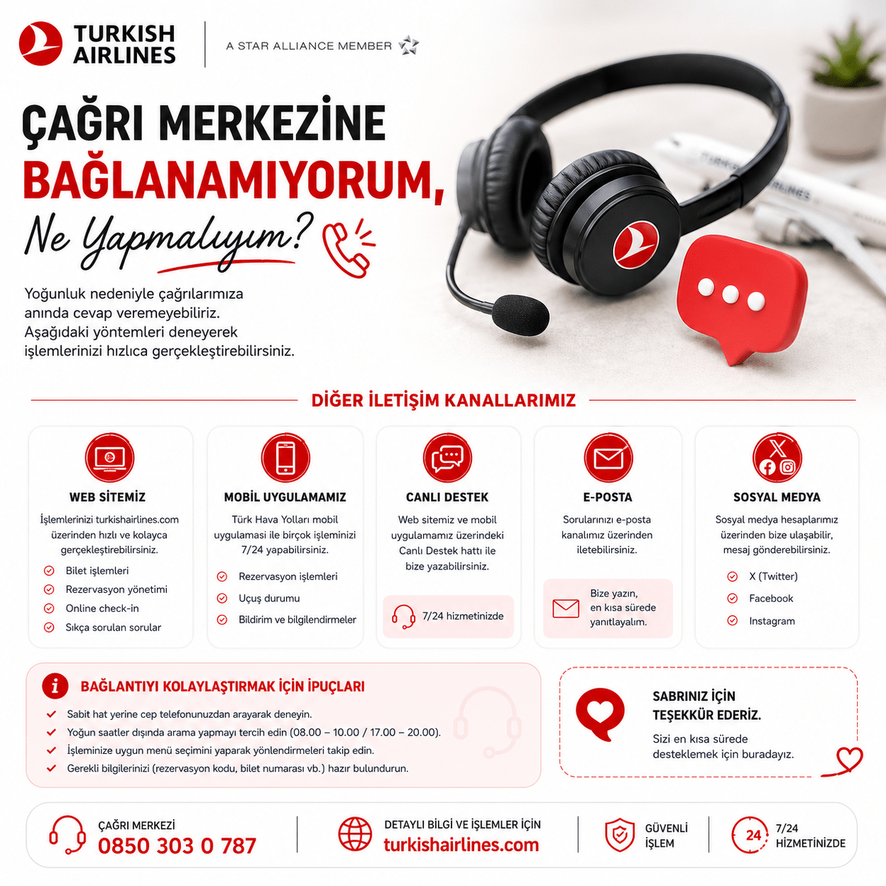 Çağrı merkezine bağlanamıyorum, ne yapmalıyım?